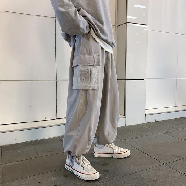 men's pants the latest autumn thin japanese retro loose big pocket overalls for men and women straight nine-point wide-leg trousers, Black
men's pants the latest autumn thin japanese retro loose big pocket overalls for men and women straight nine-point wide-leg trousers, Black