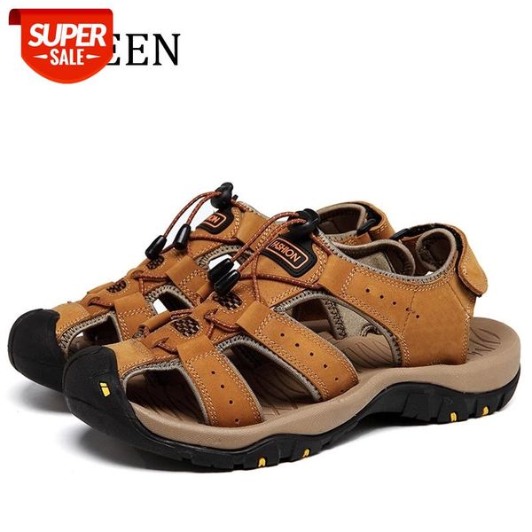 yween summer men's leather sandals air breathable leisure antiskid head layer cowhide beach shoes #iv7s, Black
yween summer men's leather sandals air breathable leisure antiskid head layer cowhide beach shoes #iv7s, Black