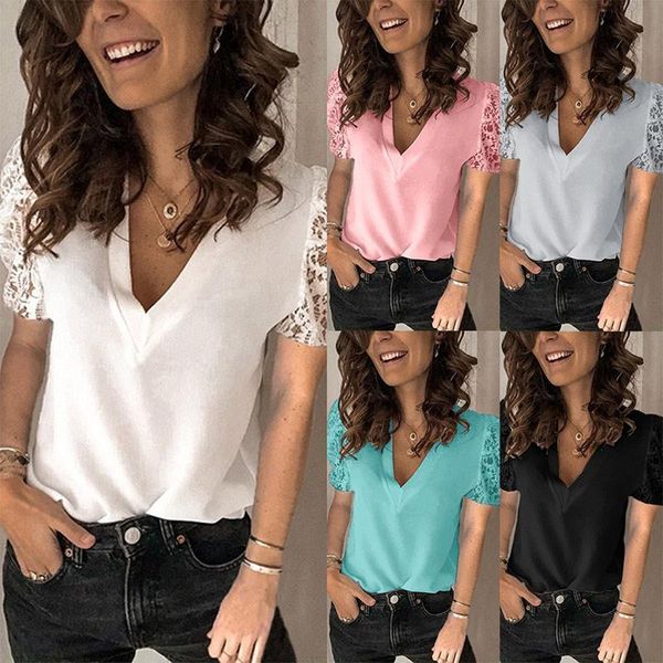 women v-neck lace hollow out t-shirt patchwork short sleeve white office ladies 2021 summer casual solid female t-shirts
women v-neck lace hollow out t-shirt patchwork short sleeve white office ladies 2021 summer casual solid female t-shirts