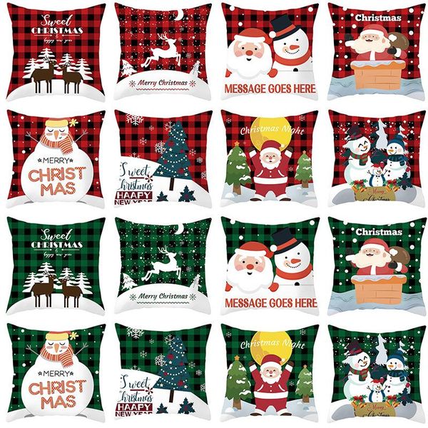 cushion/decorative pillow 45*45 cm red green grid christmas home decoration snowman santa claus antlers cases pillows for living room
cushion/decorative pillow 45*45 cm red green grid christmas home decoration snowman santa claus antlers cases pillows for living room