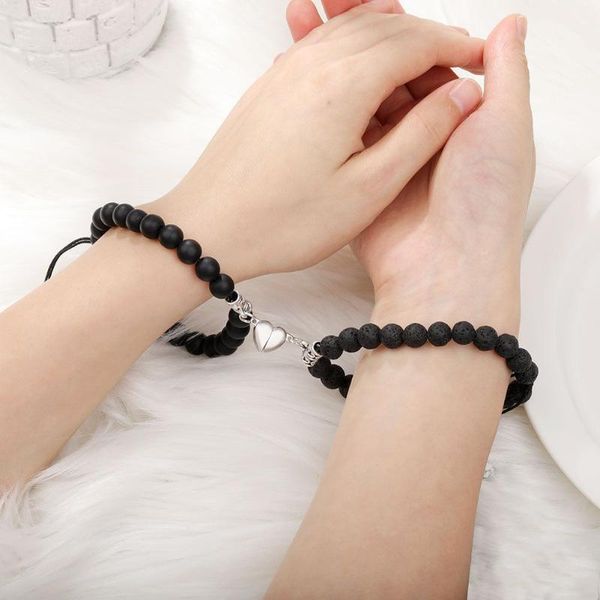 charm bracelets 2pcs/set frosted tiger eye stone beaded couple magnet attract natural for friend lover, Golden;silver
charm bracelets 2pcs/set frosted tiger eye stone beaded couple magnet attract natural for friend lover, Golden;silver