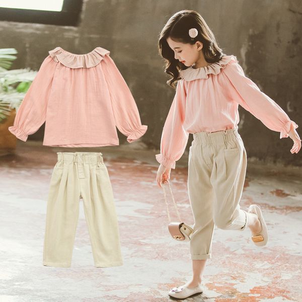 2021 new sets of autumn clothes teenage children in pleated sweatpants 2 lumps casual suits for girls 6 8 10-12y np5u, White
2021 new sets of autumn clothes teenage children in pleated sweatpants 2 lumps casual suits for girls 6 8 10-12y np5u, White
