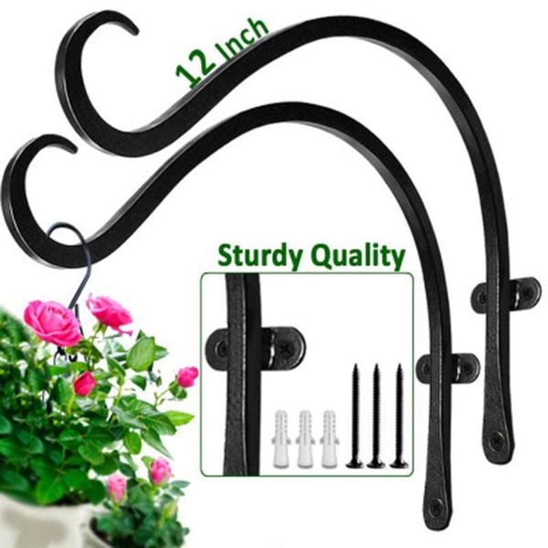 hooks & rails 2pcs hanging plant bracket for hand forged outdoor more stable and sturdy black
hooks & rails 2pcs hanging plant bracket for hand forged outdoor more stable and sturdy black