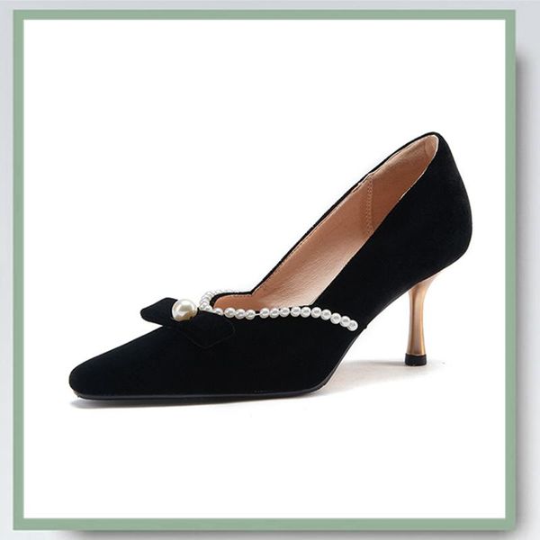 dress shoes pumps formal elegant style flock pointed toe string bead decoration thin high heels solid 2 colors party women, Black
dress shoes pumps formal elegant style flock pointed toe string bead decoration thin high heels solid 2 colors party women, Black