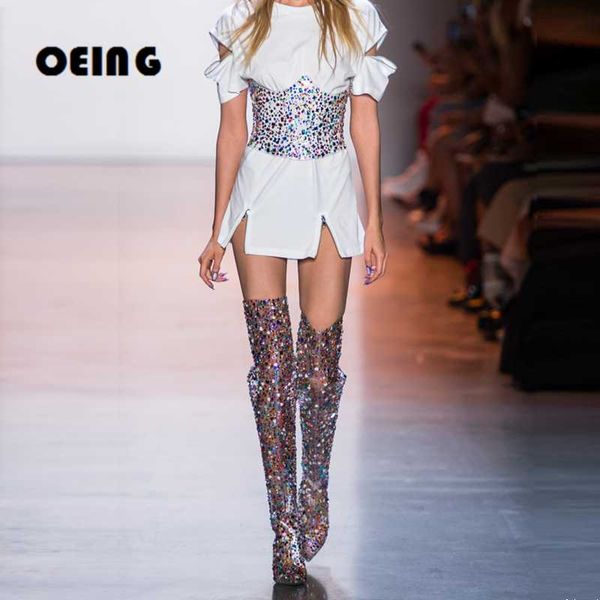 boots spring autumn women rhinestone over the knee boot pointy toe retro pvc thigh high runway brand design shoes for, Black
boots spring autumn women rhinestone over the knee boot pointy toe retro pvc thigh high runway brand design shoes for, Black