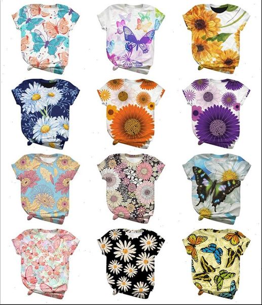 women t shirt plus size 3d flower printed t shirt women fashion casual tee t shirt summer women 15 colors, White
women t shirt plus size 3d flower printed t shirt women fashion casual tee t shirt summer women 15 colors, White