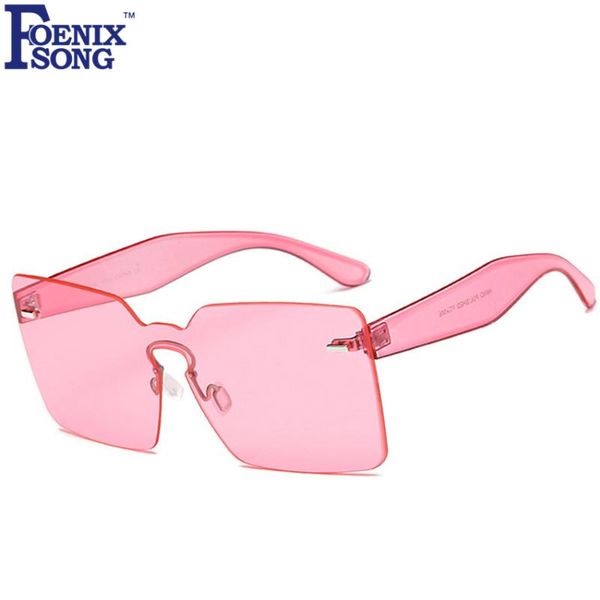 foenixsong square sunglasses for women men rimless eyewear brand new designer female sun glasses uv400 de sol, White;black
foenixsong square sunglasses for women men rimless eyewear brand new designer female sun glasses uv400 de sol, White;black