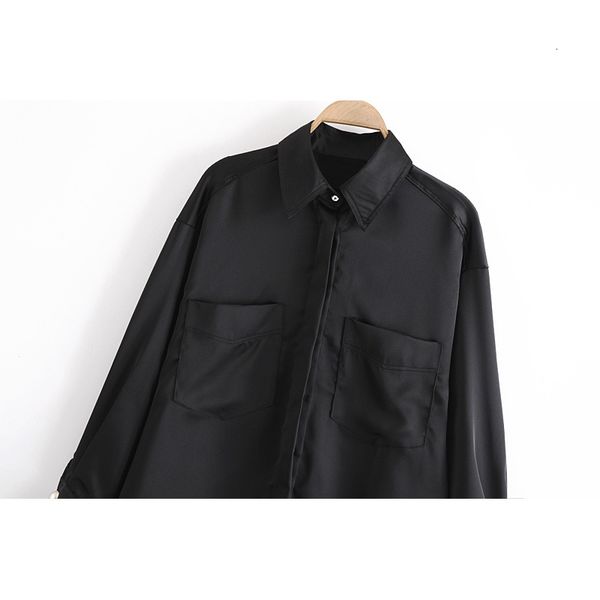 2021 new ies fashion silk shirts long pockets streetwear elegant ladies women's loose blouses 9ulx, White
2021 new ies fashion silk shirts long pockets streetwear elegant ladies women's loose blouses 9ulx, White