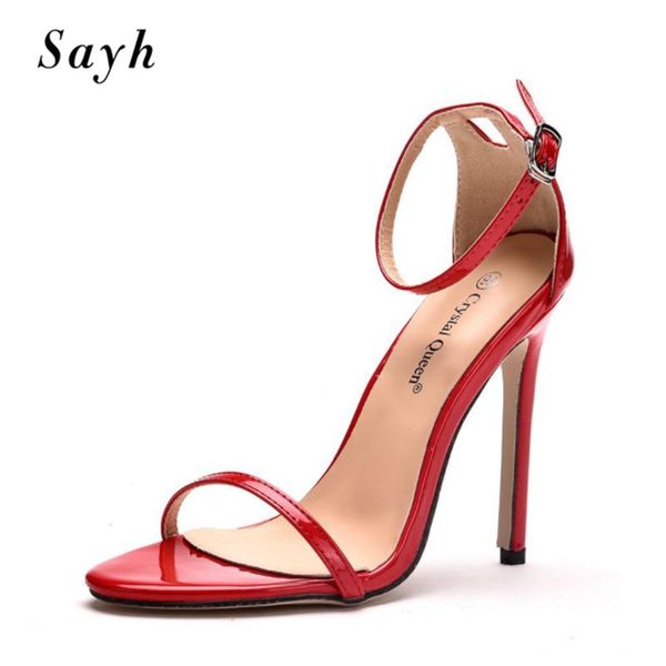 sandals womens 11cm heels high ankle strap pumps patent leather peep toe dress shoes party office lady, Black
sandals womens 11cm heels high ankle strap pumps patent leather peep toe dress shoes party office lady, Black