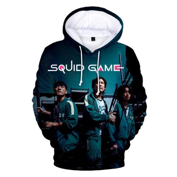 women's hoodies & sweatshirts squid game korean movies 3d hoodie harajuku clothing for men and women sweatshirt autumn winter models un, Black 
women's hoodies & sweatshirts squid game korean movies 3d hoodie harajuku clothing for men and women sweatshirt autumn winter models un, Black