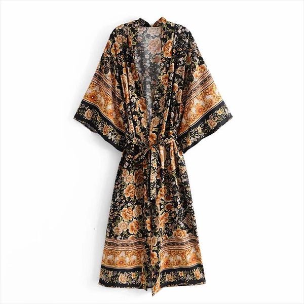 black floral wrap belt tied women dresses kimono sleeve v neck beach vintage style summer, Black;gray
black floral wrap belt tied women dresses kimono sleeve v neck beach vintage style summer, Black;gray