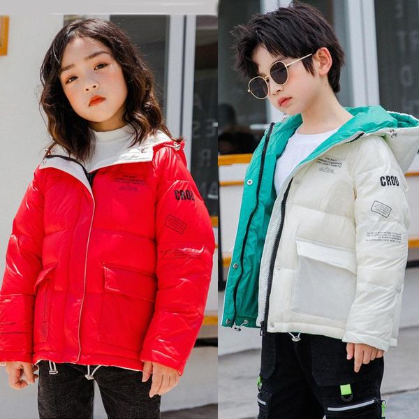 down coat winter boys and girls jacket glossy white duck filling thicken letter printing hooded outerwear for 3-12 years old, Blue;gray
down coat winter boys and girls jacket glossy white duck filling thicken letter printing hooded outerwear for 3-12 years old, Blue;gray
