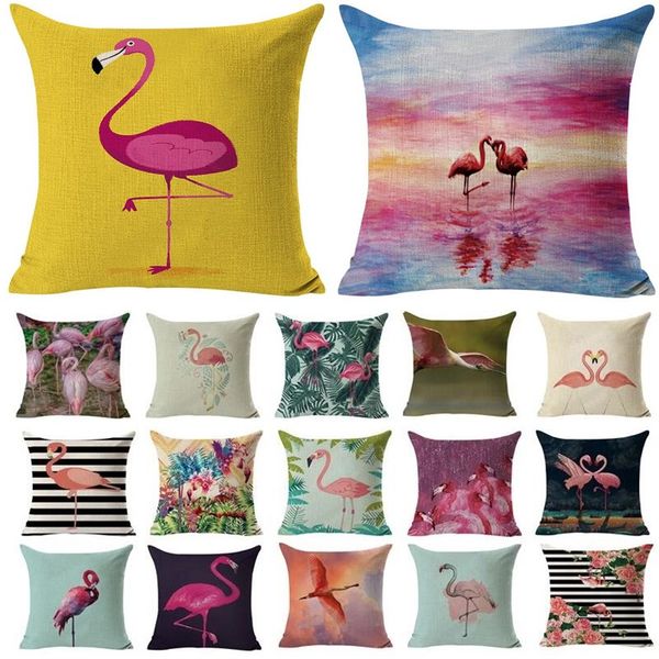 43*43cm flamingo pattern cotton linen throw pillow cushion cover seat car home decoration decorative pillowcase 40492
43*43cm flamingo pattern cotton linen throw pillow cushion cover seat car home decoration decorative pillowcase 40492