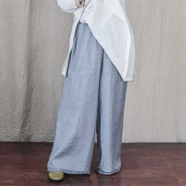 women's pants & capris qpfjqd ladies solid color double layer fabric trousers 2021 summer autumn women wide leg retro ramie elastic wai, Black;white
women's pants & capris qpfjqd ladies solid color double layer fabric trousers 2021 summer autumn women wide leg retro ramie elastic wai, Black;white