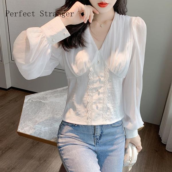 women's blouses & shirts 2021 autumn arrival v collar long sleeve women chiffon blouse high quality, White
women's blouses & shirts 2021 autumn arrival v collar long sleeve women chiffon blouse high quality, White
