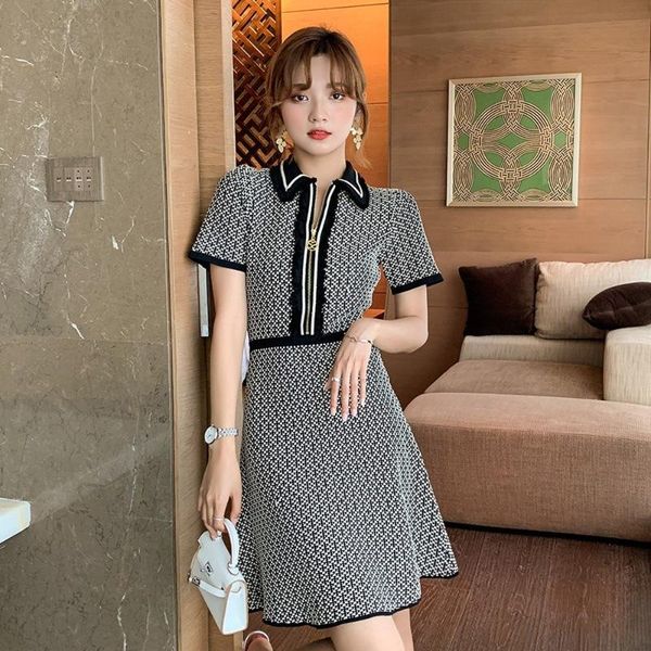 casual dresses lady one piece knitted dress short socialite high end french sleeve slim vintage robe vestido spring summer, Black;gray
casual dresses lady one piece knitted dress short socialite high end french sleeve slim vintage robe vestido spring summer, Black;gray