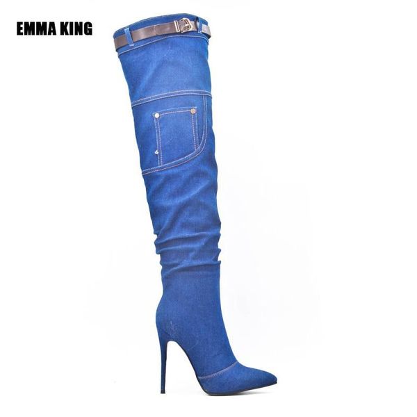 boots 2021 spring women blue cowboy thigh high catwalk over the knee heel shoes for, Black
boots 2021 spring women blue cowboy thigh high catwalk over the knee heel shoes for, Black