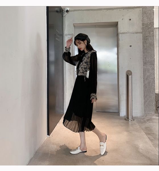 2021 autumn new french girls vintage dress xiaoxiangfeng temperament vest two chiffon pieces dressed btpl, Black;gray
2021 autumn new french girls vintage dress xiaoxiangfeng temperament vest two chiffon pieces dressed btpl, Black;gray