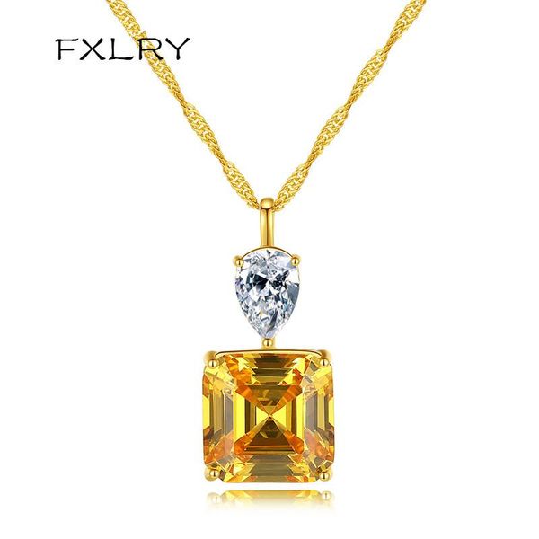 pendant necklaces fxlry simple square pagoda cut zircon necklace female water wave chain for women wedding party jewelry, Silver
pendant necklaces fxlry simple square pagoda cut zircon necklace female water wave chain for women wedding party jewelry, Silver