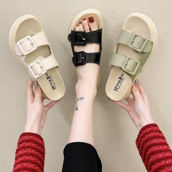 slippers 2021 summer women's sandals stitching surface buckle thick bottom sports harajuku style beach flat casual shoes manufacturer, Black
slippers 2021 summer women's sandals stitching surface buckle thick bottom sports harajuku style beach flat casual shoes manufacturer, Black