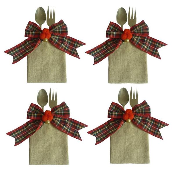 christmas decorations 4pcs knife fork cutlery bag cute linen bow decoration tableware holder creative xmas year party decor props
christmas decorations 4pcs knife fork cutlery bag cute linen bow decoration tableware holder creative xmas year party decor props