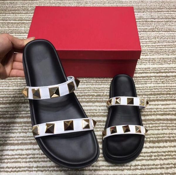 slippers leather female summer fashion wear wild word flat bottom sandals rivets beach shoes, Black
slippers leather female summer fashion wear wild word flat bottom sandals rivets beach shoes, Black