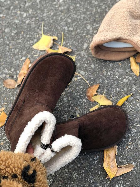 cotton shoes winter 2021 new plush thickened warm snow lamb wool frosted leather short women's boots fashion, Black
cotton shoes winter 2021 new plush thickened warm snow lamb wool frosted leather short women's boots fashion, Black