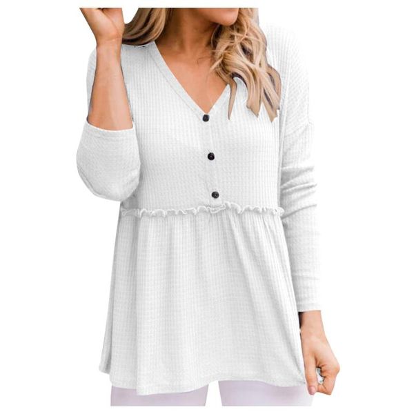 women's blouses & shirts women spring summer pleated t-shirts basic long sleeve v-neck female streetwear solid loose blouse femme ll4, White
women's blouses & shirts women spring summer pleated t-shirts basic long sleeve v-neck female streetwear solid loose blouse femme ll4, White