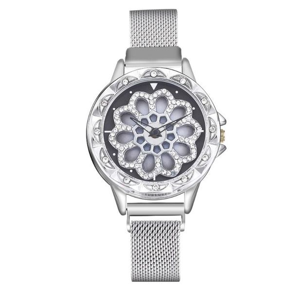 wristwatches women watch mesh magnet 360 degree rotating dial ladies luxury fashion diamond quartz for clock relogio femino, Slivery;brown
wristwatches women watch mesh magnet 360 degree rotating dial ladies luxury fashion diamond quartz for clock relogio femino, Slivery;brown