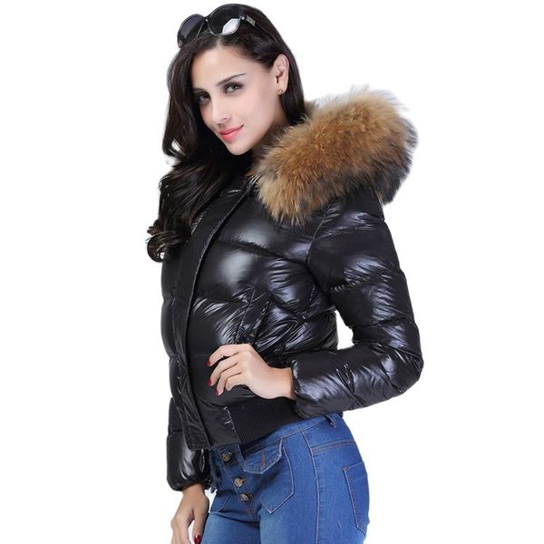 large real raccon fur hooded waterproof winter puffer jacket women slim 90% duck down coat short shiny female feather down parka, Black
large real raccon fur hooded waterproof winter puffer jacket women slim 90% duck down coat short shiny female feather down parka, Black