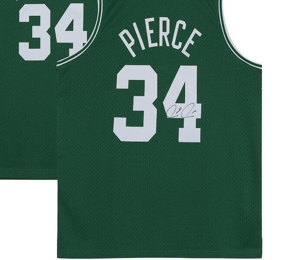 pierce signed autograph signatured autographed auto jersey shirts, Black;green
