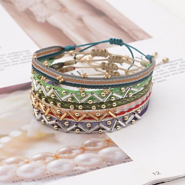 charm bracelets go2boho braided rope for women jewelry tibet fabric vintage braclet 2021 bohemian jewellery woven friendship bracelet, Golden;silver
charm bracelets go2boho braided rope for women jewelry tibet fabric vintage braclet 2021 bohemian jewellery woven friendship bracelet, Golden;silver