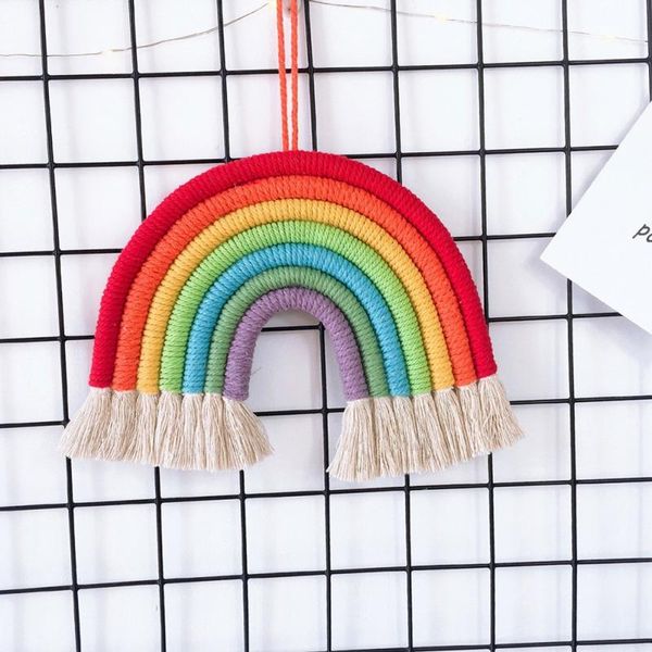 nordic rainbow hanging decoration handmade woven weaving seven-strand rainbow ornament for children room
nordic rainbow hanging decoration handmade woven weaving seven-strand rainbow ornament for children room