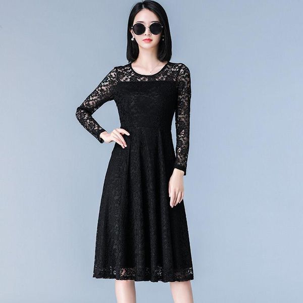 casual dresses 5xl large size women's 2021 autumn slim thin mid-length lace hollow long-sleeved dress female fashion black vestidos k71, Black;gray
casual dresses 5xl large size women's 2021 autumn slim thin mid-length lace hollow long-sleeved dress female fashion black vestidos k71, Black;gray