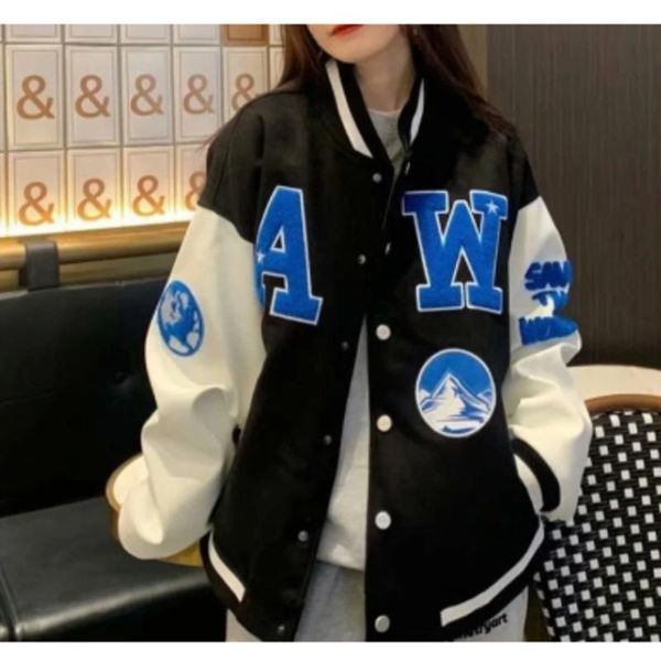 women's jackets spring autumn high street lover's baseball suit korean fashion loose print long sleeved single breasted casual coa, Black;brown
women's jackets spring autumn high street lover's baseball suit korean fashion loose print long sleeved single breasted casual coa, Black;brown