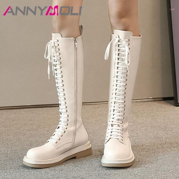 boots annymoli knee high women shoes genuine leather flats platform motorcycle zipper cross tied long ladies brown1, Black
boots annymoli knee high women shoes genuine leather flats platform motorcycle zipper cross tied long ladies brown1, Black