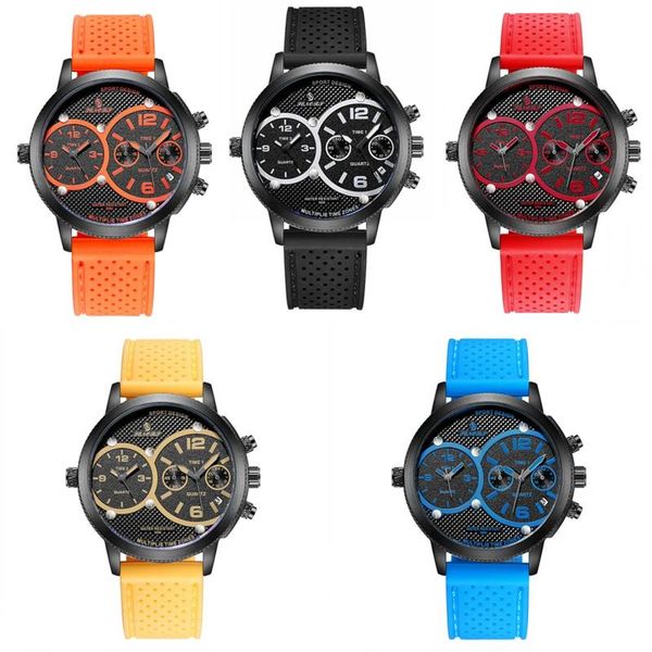 wristwatches six hands man watch waterproof date multiple time zone casual sport quartz men silicone strap military male, Slivery;brown
wristwatches six hands man watch waterproof date multiple time zone casual sport quartz men silicone strap military male, Slivery;brown