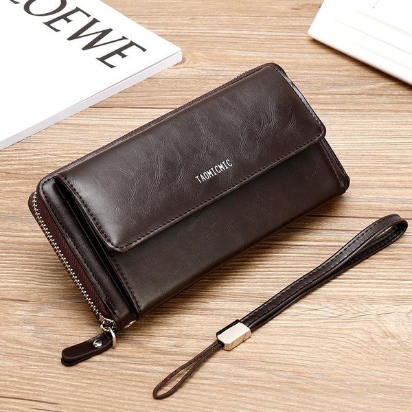 wallets long zipper wallet for men the fashion business phone bag multi-function card package retro high capacity wearable clutch, Red;black
wallets long zipper wallet for men the fashion business phone bag multi-function card package retro high capacity wearable clutch, Red;black