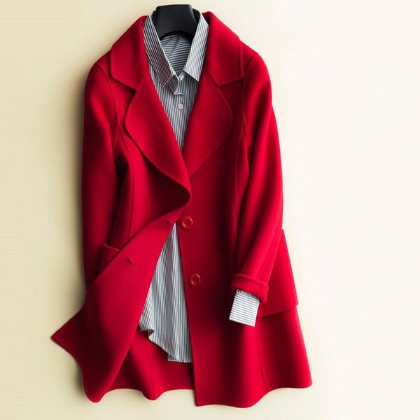 women's wool & blends autumn winter korean slim mid long double sided coat women office lady outerwear 6 color sleeve woolen jacket fem, Black
women's wool & blends autumn winter korean slim mid long double sided coat women office lady outerwear 6 color sleeve woolen jacket fem, Black