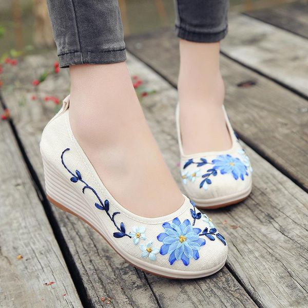 dress shoes tilocow handmade embroidered women platform casual wedges canvas woman pumps high heels shallow ladies footwear, Black
dress shoes tilocow handmade embroidered women platform casual wedges canvas woman pumps high heels shallow ladies footwear, Black