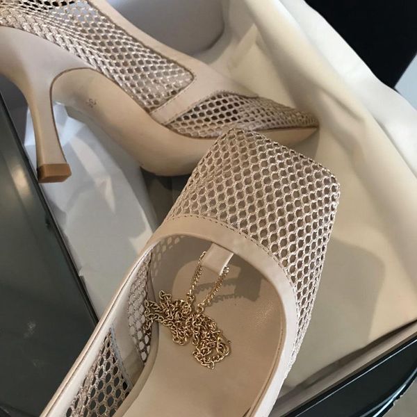 fashion luxury designer women shoes high heels square toe dress shoes mesh and berry calf women chain sandal schuhe stretch pumps, Black
fashion luxury designer women shoes high heels square toe dress shoes mesh and berry calf women chain sandal schuhe stretch pumps, Black