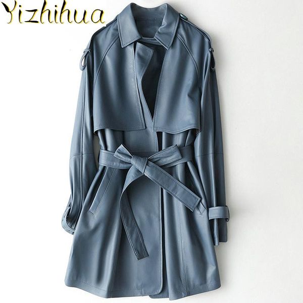 women's leather & faux autumn real jacket women genuine sheepskin coat female korean long trench coats chaqueta mujer my4160, Black
women's leather & faux autumn real jacket women genuine sheepskin coat female korean long trench coats chaqueta mujer my4160, Black