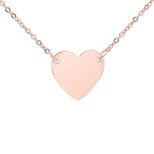 pendant necklaces 20pcs/lot gold rose tone stainless steel cute heart blank dog tag for christine maretis, Silver 
pendant necklaces 20pcs/lot gold rose tone stainless steel cute heart blank dog tag for christine maretis, Silver