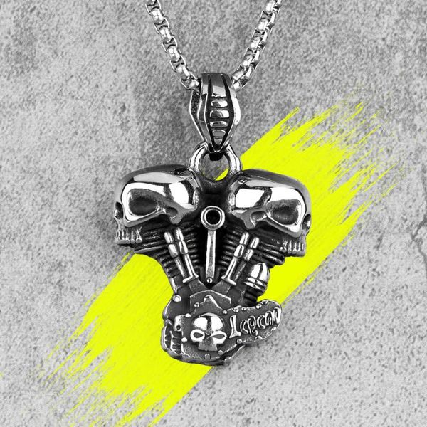 chains skull engine stainless steel men necklaces pendants chain gothic punk for biker boyfriend male jewelry creativity gift wholesale, Silver
chains skull engine stainless steel men necklaces pendants chain gothic punk for biker boyfriend male jewelry creativity gift wholesale, Silver