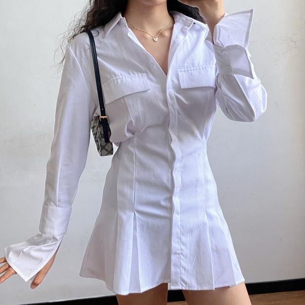women's blouses & shirts europe pleated high waist slimming temperament full sleeve white shirt flare long blouse autumn 2021 d5ti
women's blouses & shirts europe pleated high waist slimming temperament full sleeve white shirt flare long blouse autumn 2021 d5ti