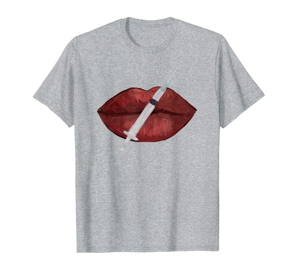 nurse injector lip filler injections cosmetics tee, White;black