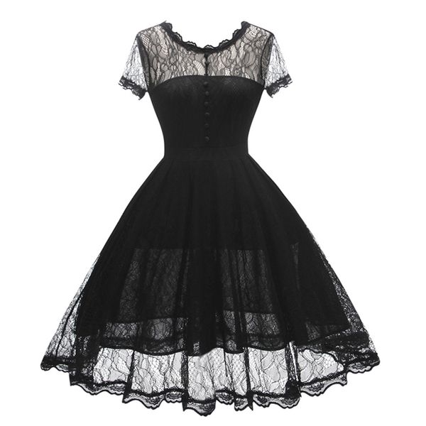round neck hollow out lace cocktail dresses for women a-line short sleeve knee length evening party dress robes de cocktail, Black;red
round neck hollow out lace cocktail dresses for women a-line short sleeve knee length evening party dress robes de cocktail, Black;red