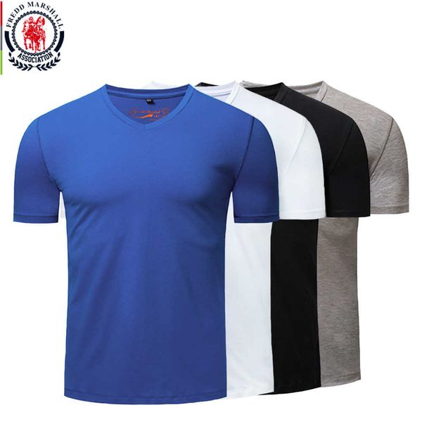 fredd marshall fashion men's clothing v-neck casual t-shirt 100% cotton short sleeve breathable soft t shirt 005-2 210527, White;black
fredd marshall fashion men's clothing v-neck casual t-shirt 100% cotton short sleeve breathable soft t shirt 005-2 210527, White;black