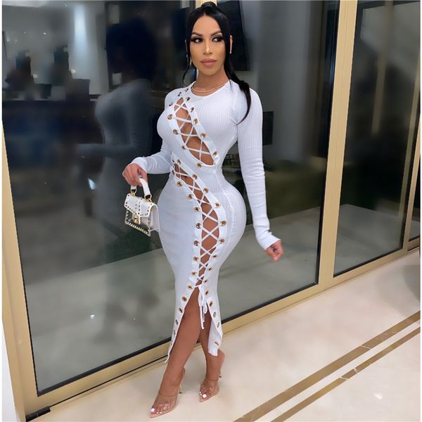women autumn knitted lace up hollow out bodycon midi maxi dress club party ribbed long sleeve long dresses, Black;gray
women autumn knitted lace up hollow out bodycon midi maxi dress club party ribbed long sleeve long dresses, Black;gray