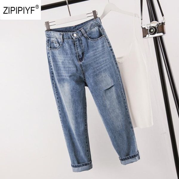women's jeans mujer plus size denim woman loose boyfriend washed hole vintage pants trousers simple style clothes, Blue
women's jeans mujer plus size denim woman loose boyfriend washed hole vintage pants trousers simple style clothes, Blue